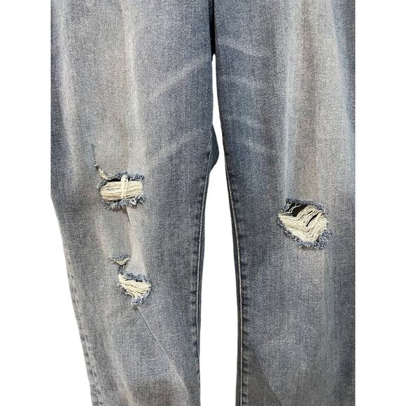 Women's Light Blue Distressed Jeans - Picture 3 of 7
